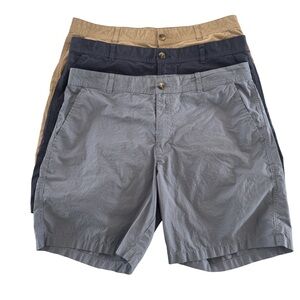 Bundle 3 Columbia Mens Chino Shorts Khaki Slate Navy Casual Preppy Size 36